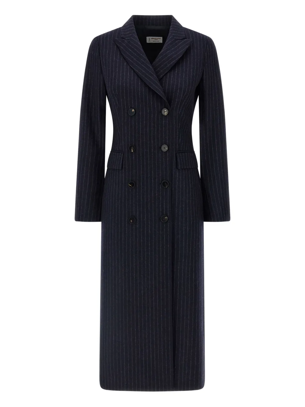 

Двубортное пальто в полоску ALBERTO BIANI, синий
