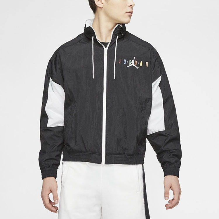 Jordan Спортивная куртка мужская черно-белая, Black White — фото 3