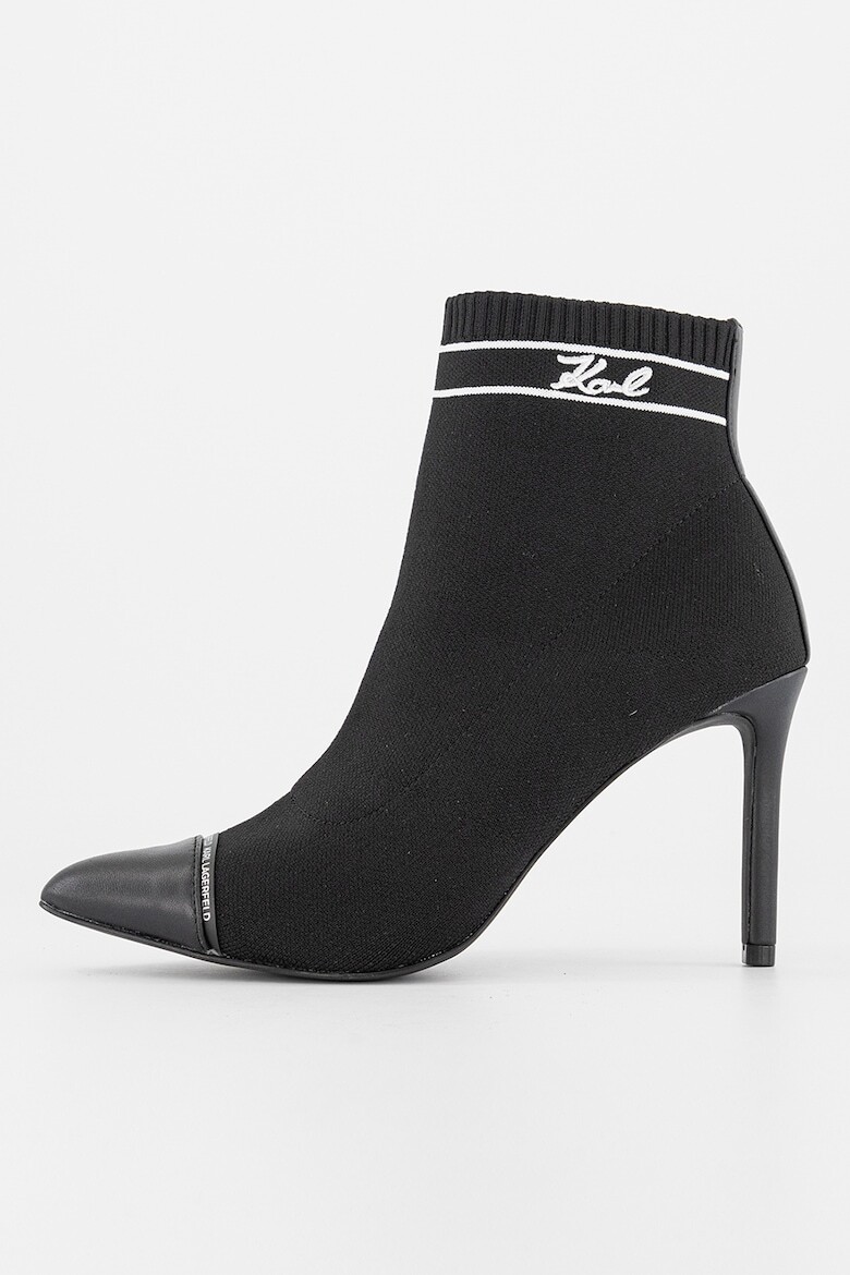 

Сапоги с носком и кожей Karl Lagerfeld, черный