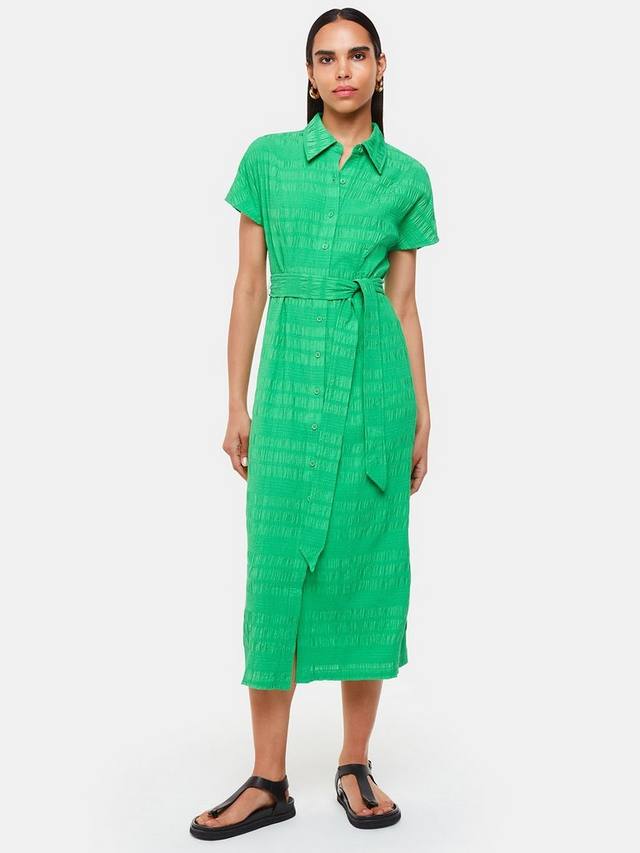 

Текстурированное миди-платье-рубашка Millie Whistles, Green