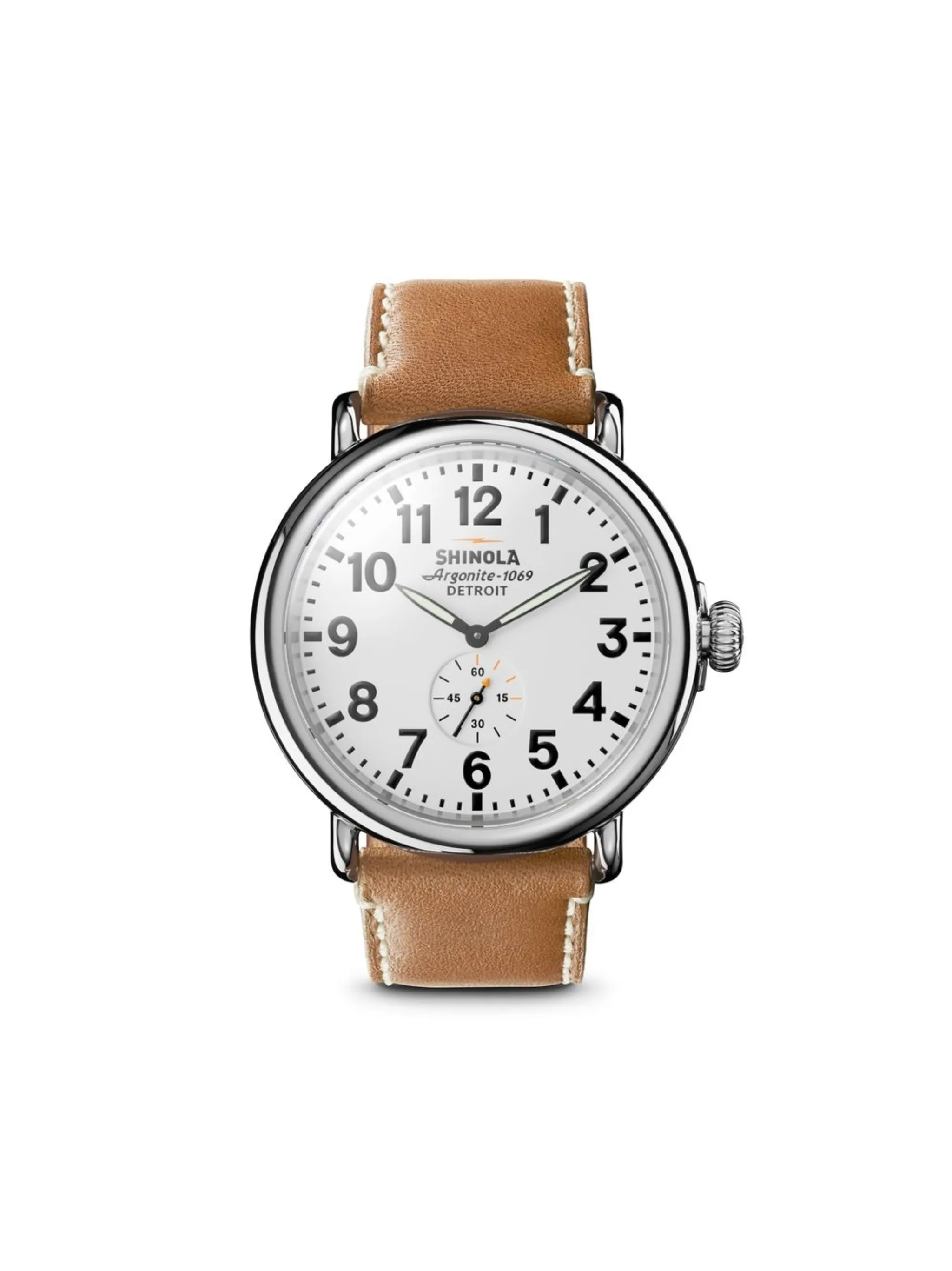 

Наручные часы Runwell Sub Second 47 мм Shinola, белый