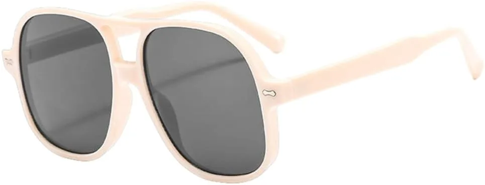 

Женские солнцезащитные очки LVTFCO большого размера, классический винтажный стиль, модные очки больших размеров, модный бренд, очки с заклепками, Beige Gray