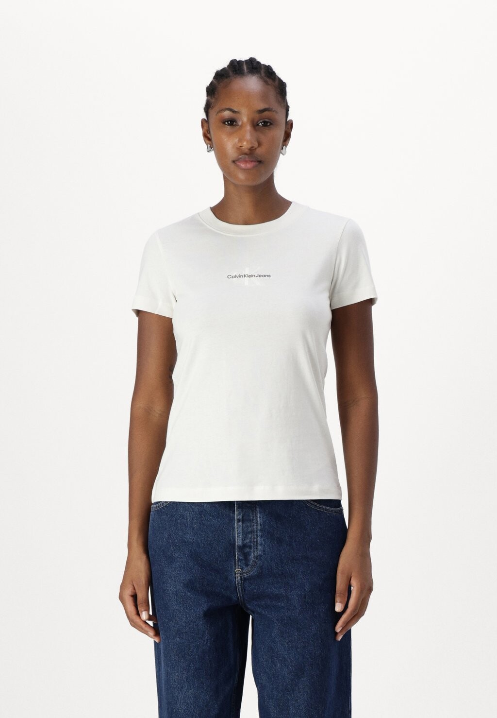 

Простая футболка MONOLOGO SLIM TEE Calvin Klein, цвет Ivory