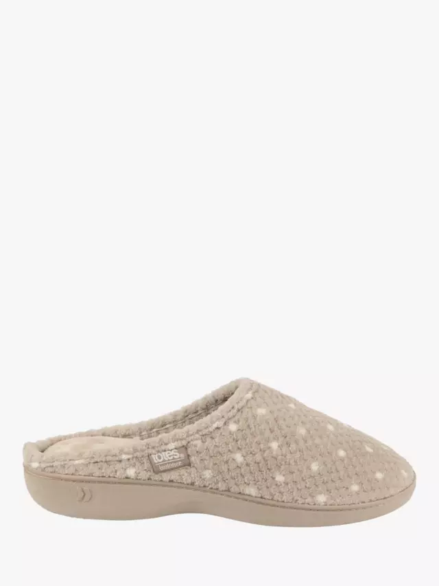 Тапочки totes Isotoner Women's Popcorn Terry Mule, цвет neutral