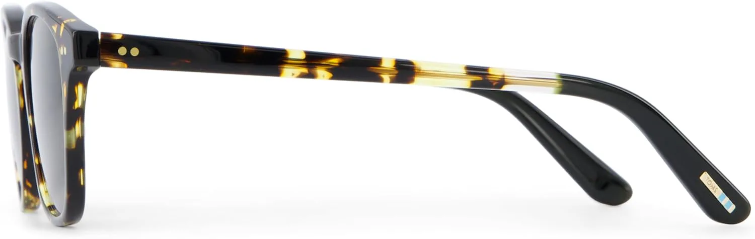 

Солнцезащитные очки TOMS Wyatt для женщин - модель Traveler Retro с квадратной оправой - очки с защитой от УФ-излучения, в комплекте с футляром, Havana Tortoise