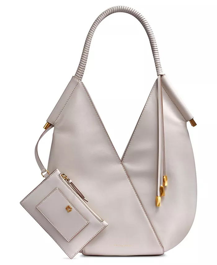 

Сумка Baldwin Shoulder с кожаной оберткой и круглой ручкой Donna Karan New York, коричневый/бежевый