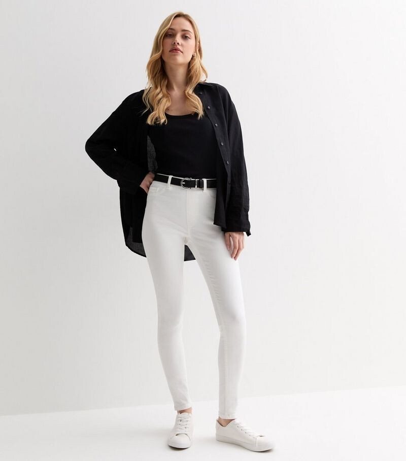 

Белые джеггинсы Lift & Shape Emilee New Look, белый