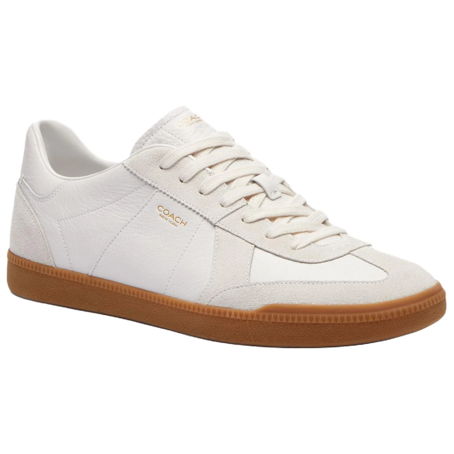 COACH Ellis Cow Split Leather Low Top Skateboard Shoes Men's Bright White — фото 4