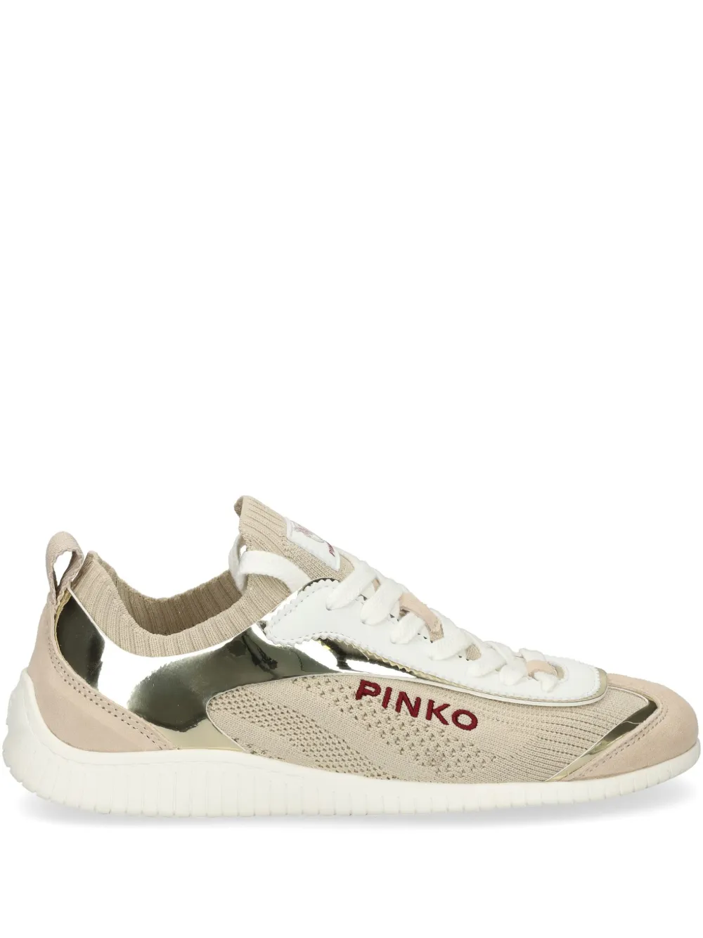 Кроссовки с вышитым логотипом PINKO, нейтральный