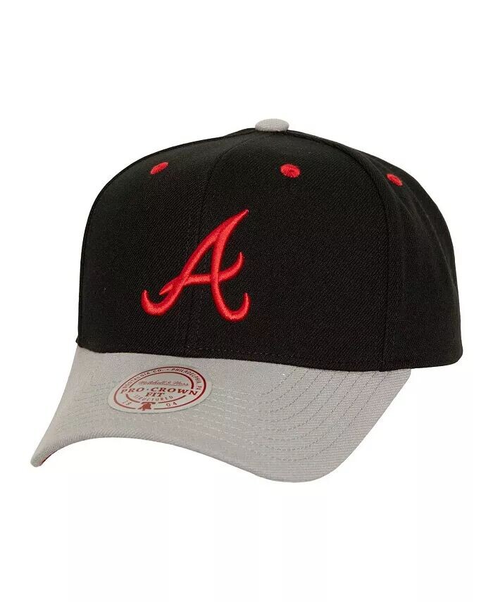 

Черная мужская регулируемая шляпа Atlanta Braves Bred Pro Mitchell & Ness, черный