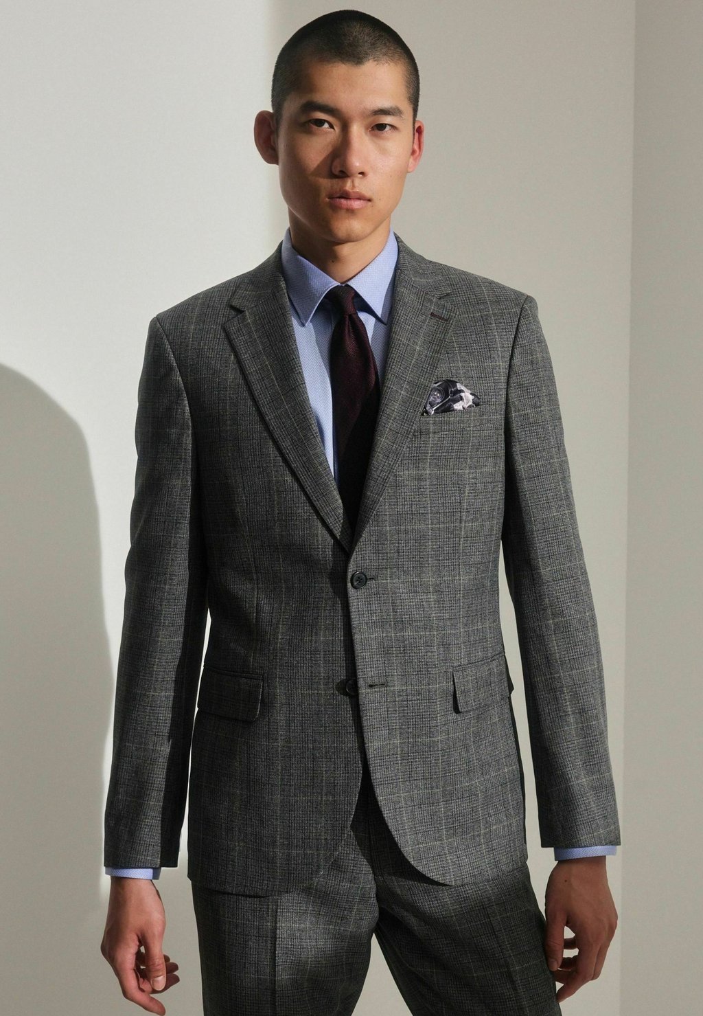 

Пиджак SLIM FIT PRINCE OF WALES CHECK Next, серый