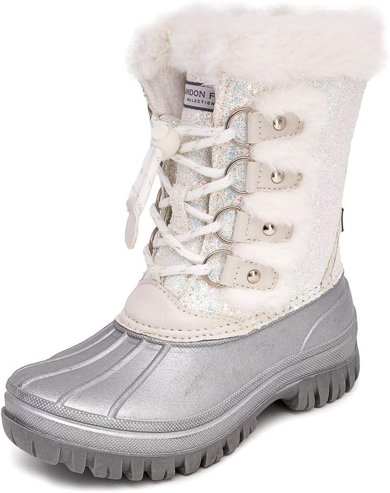 

Детские зимние сапоги LONDON FOG Icelyn для девочек, подростков и малышей, с теплой подкладкой, в размерах для детей младшего возраста, белый