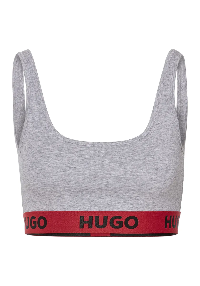 

Бюстгальтер без косточек HUGO Underwear "BRALETTE SPORTY LOGO", с эластичным поясом, цвет Medium-Grey035