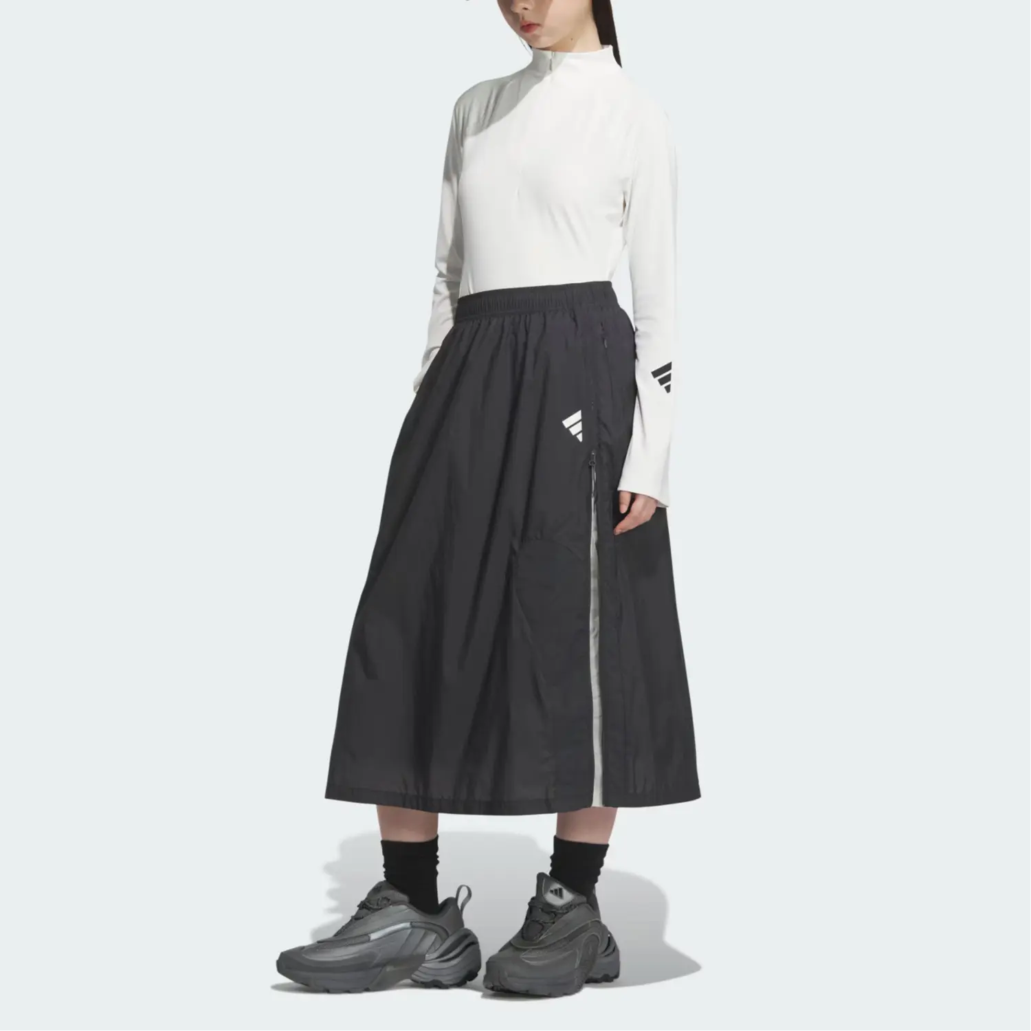 Adidas ФОС Коллекция Повседневная длинная юбка Women's Carbon Black — фото 3
