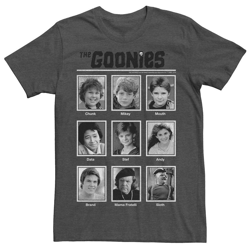 

Мужская футболка с коллажем с изображением персонажа The Goonies Licensed Character, цвет Charcoal Heather