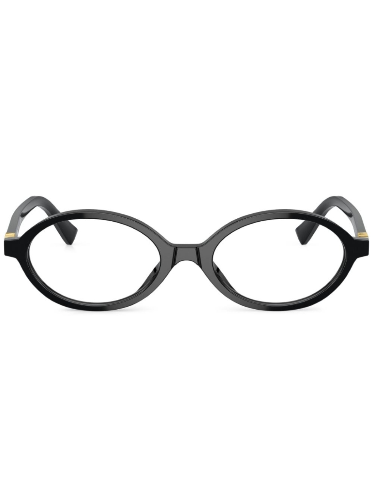 

Miu Miu Eyewear очки в овальной оправе с логотипом, черный