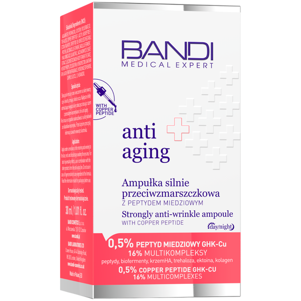 Сильная ампула против морщин с пептидом меди для лица, 30 мл Bandi Medical expert anti-age — фото 2