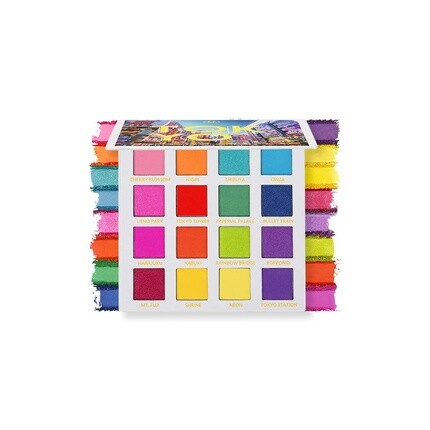 

Палитра теней для век bh Cosmetics, 16 цветов, прессованная пудра Trendy, Токио, 4,2 унции Bhcosmetics