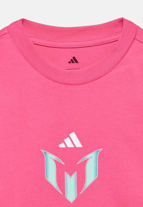 Футболка унисекс с графическим принтом, посвященным иконе месси. Adidas Performance, Pink — фото 4