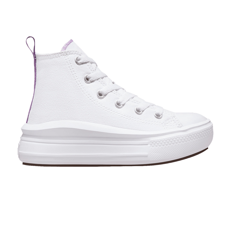 

Кроссовки Converse Chuck Taylor All Star Move Platform GS 'White Pixel Purple', белый