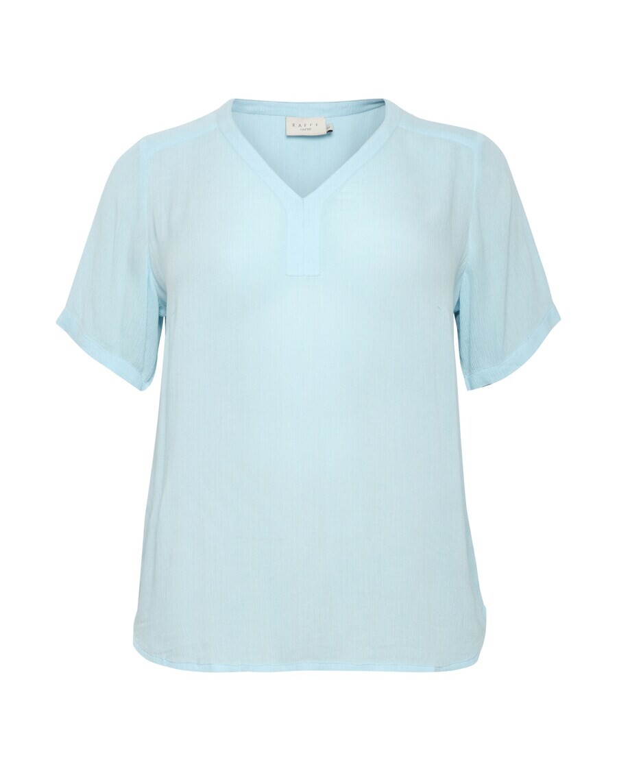 

Футболка KAFFE CURVE Shirt Ami, небесно-синий