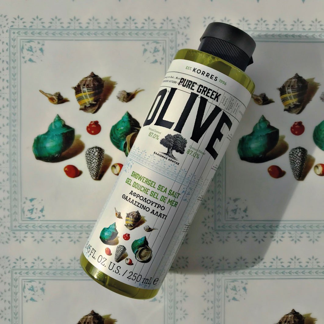 Гель для душа olive & sea salt Korres, объем 250 мл — фото 2