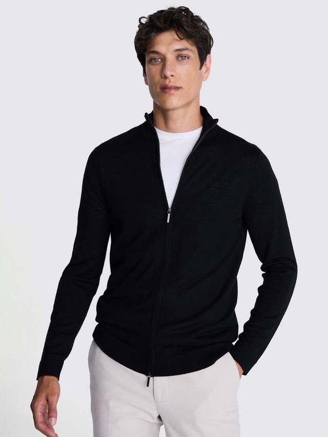 

Вязаный свитер с воротником-воронкой на молнии из шерстяной смеси Moss