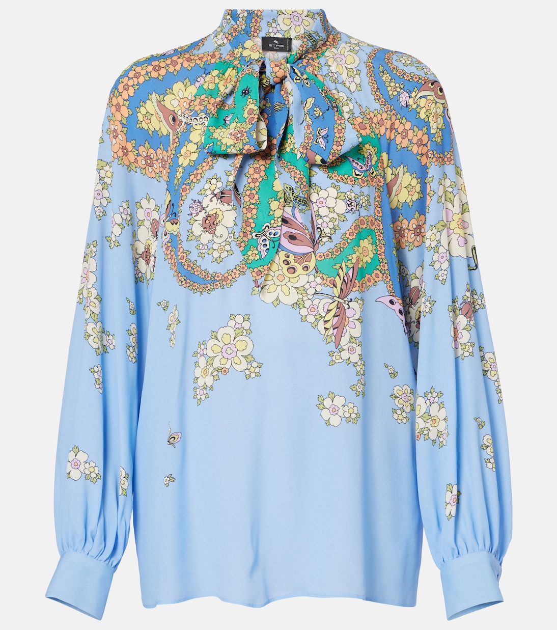 

Цветочная блузка Etro, синий