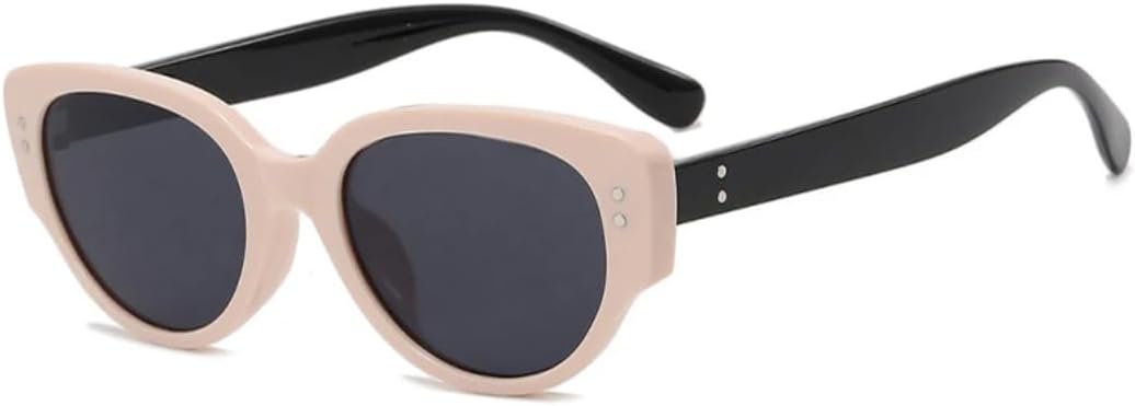 

Роскошные солнцезащитные очки «кошачий глаз» с заклепками для мужчин и женщин, для активного отдыха и путешествий, с защитой от УФ-излучения UV400, модные очки VVTWSSW, Black Beige Gray