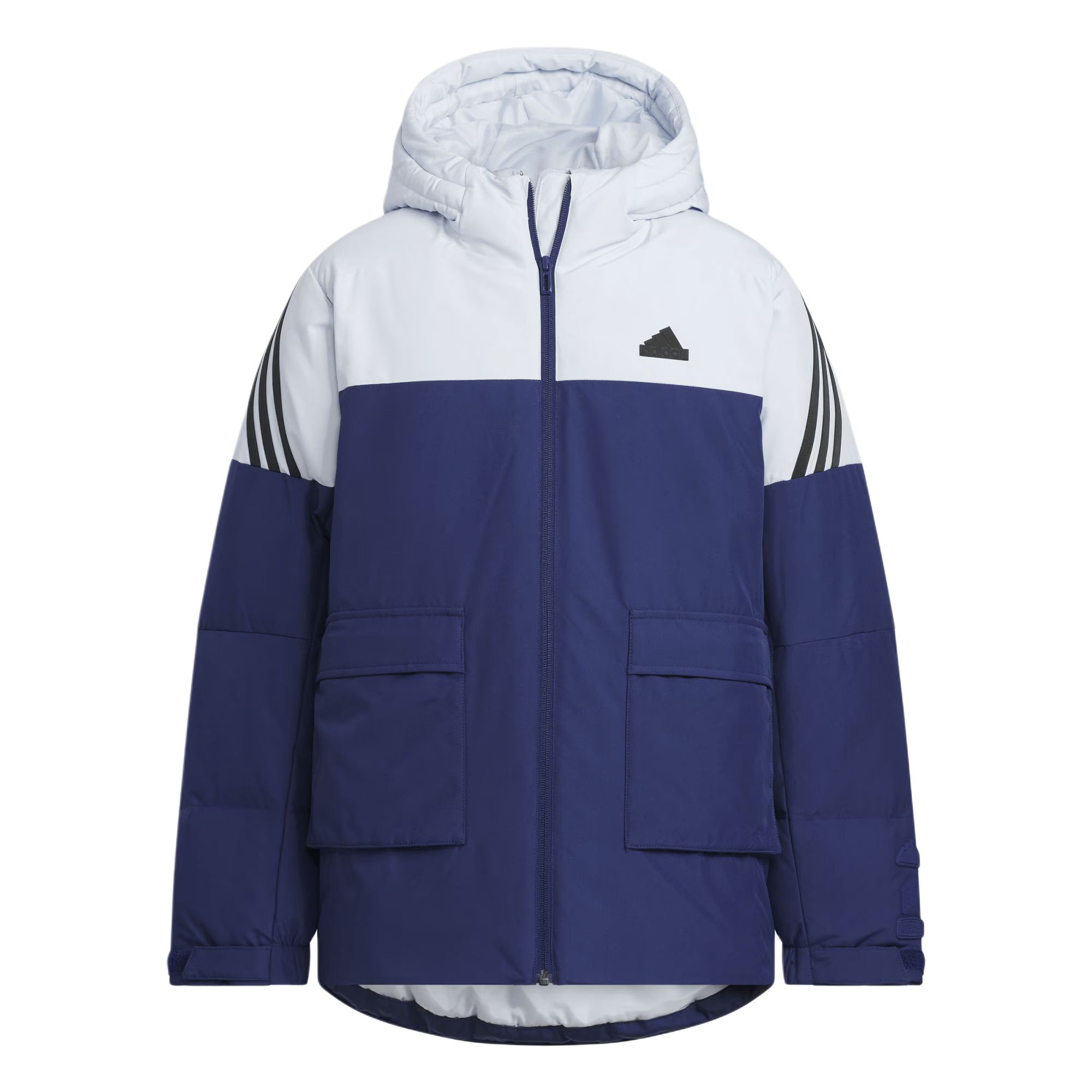 Детская утепленная куртка Adidas, светло-голубой — фото 2