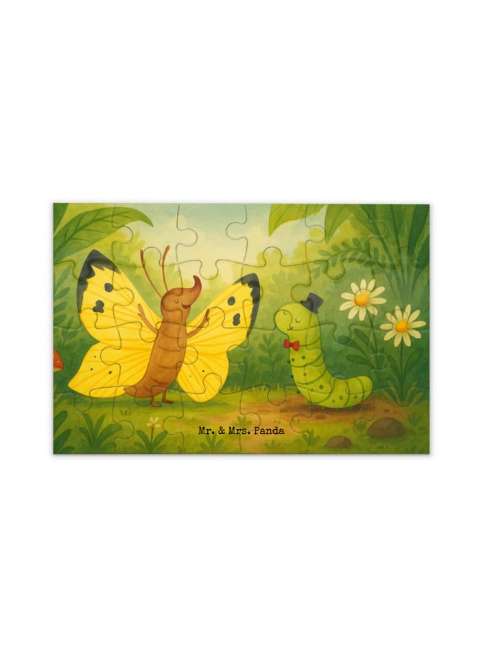 

Mr. & Mrs. Panda Дизайн головоломки «Гусеница и бабочка» без надписи, белого цвета