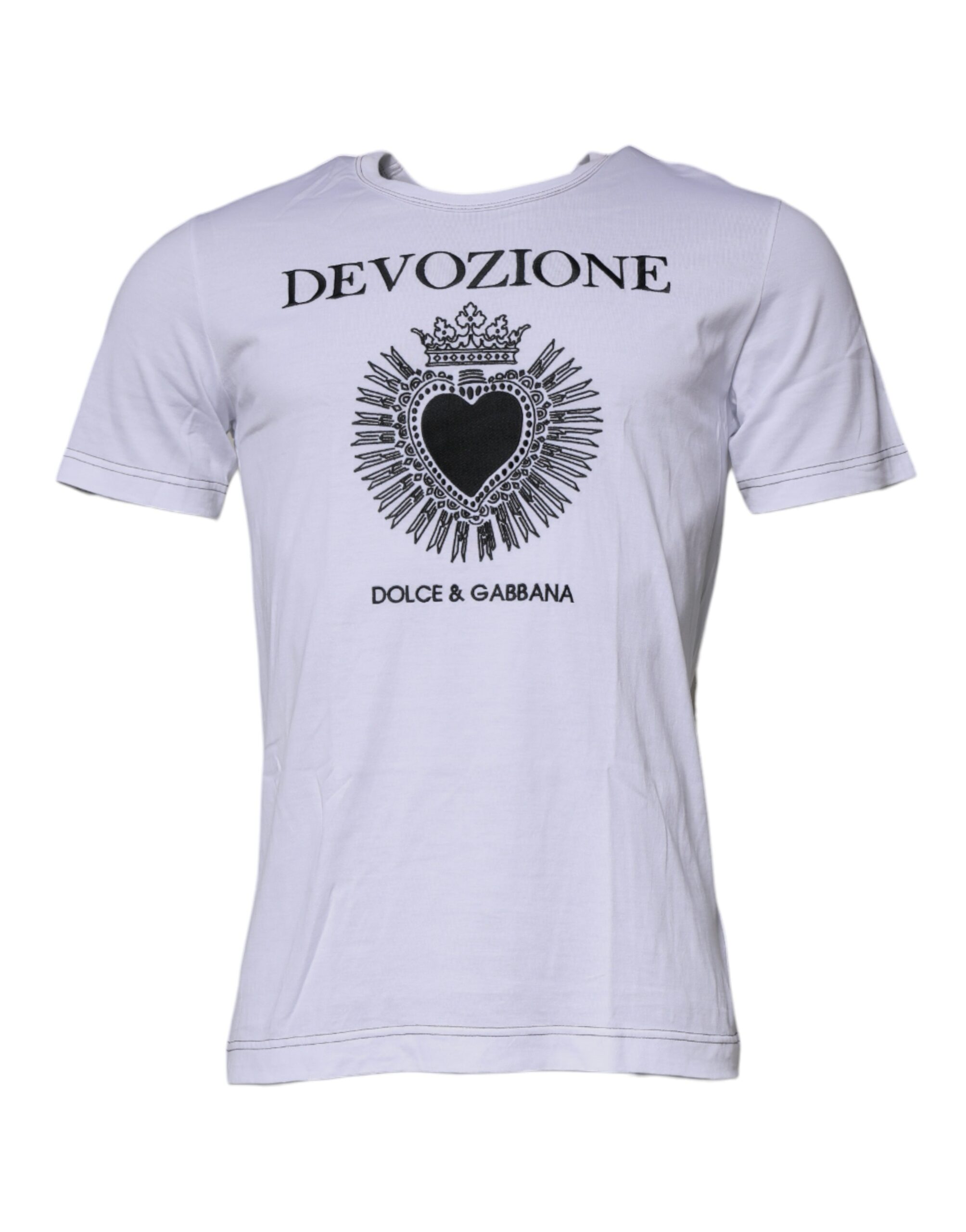 

Белая футболка Devozione с круглым вырезом и коротким рукавом Dolce & Gabbana