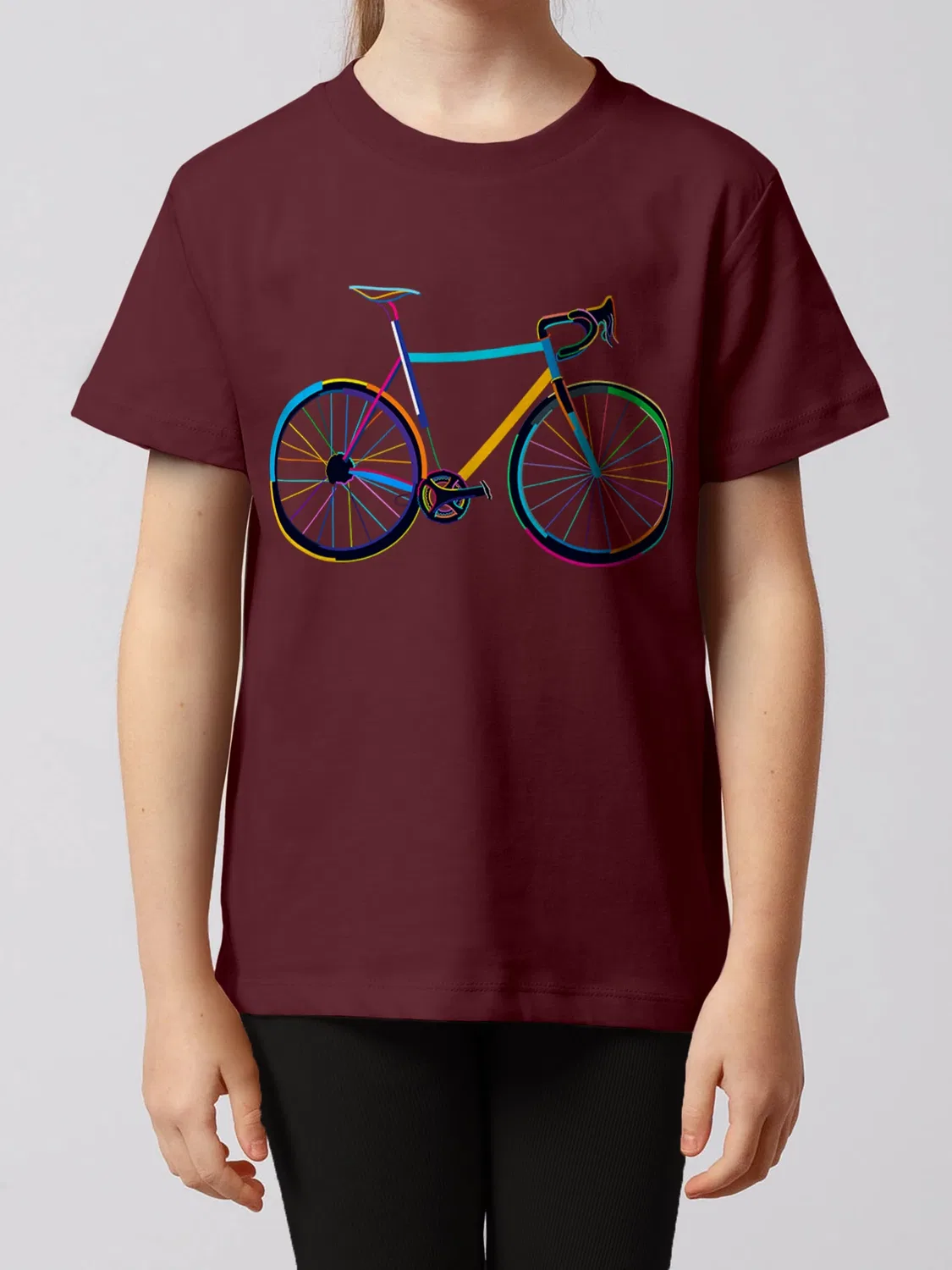 Футболка с велосипедом Wat? Apparel, винно-красный