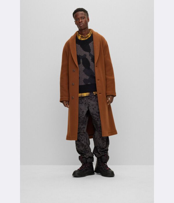 

Атласный свитер Oversize fit Hugo, черный