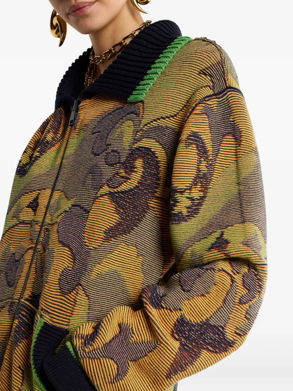 Кардиган с узором «пейсли» Etro, зеленый — фото 4