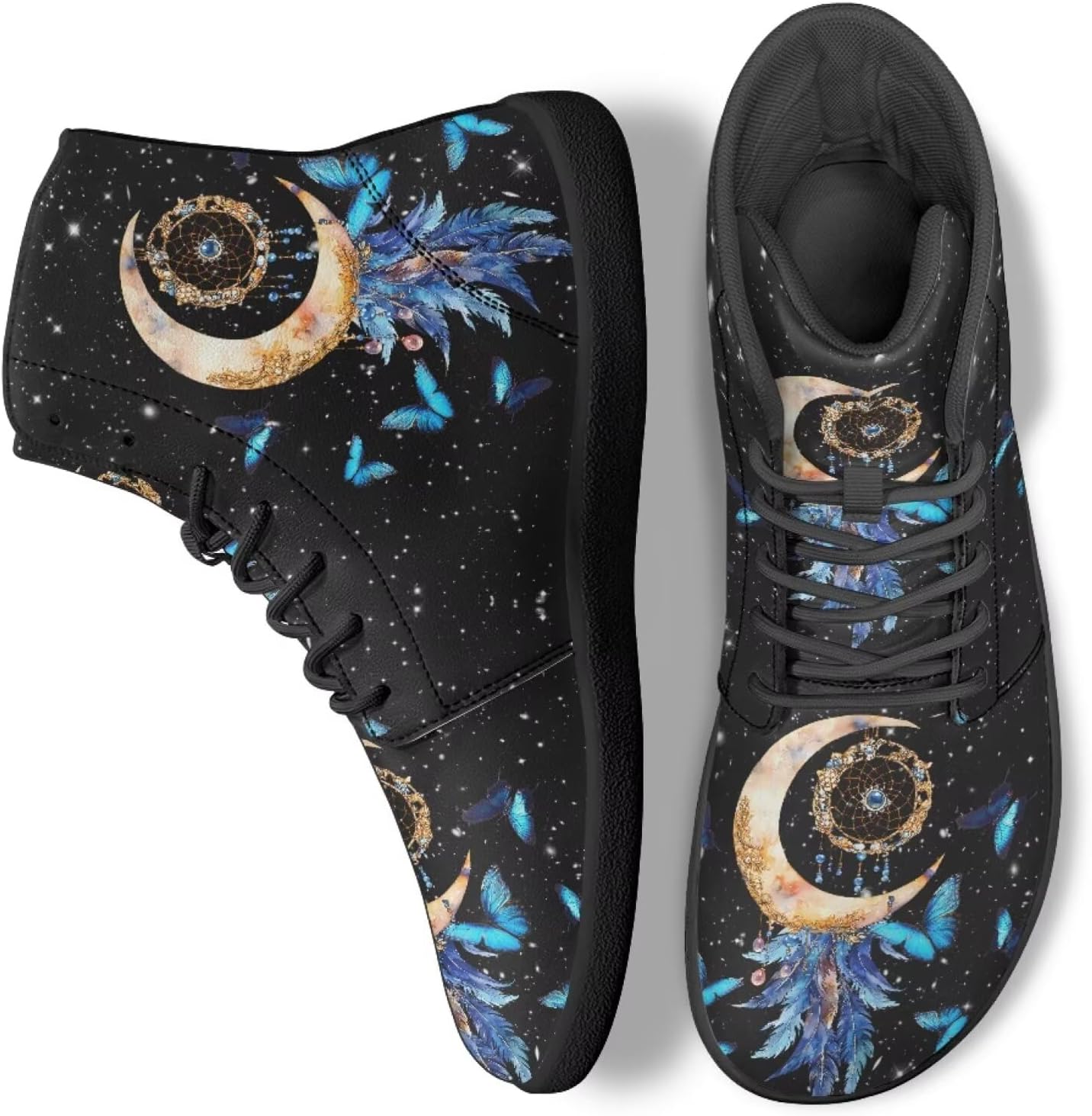 

Женские высокие кроссовки-бабочки для ходьбы, модные рабочие, офисные, спортивные, босоножки Ecaestolph, черный