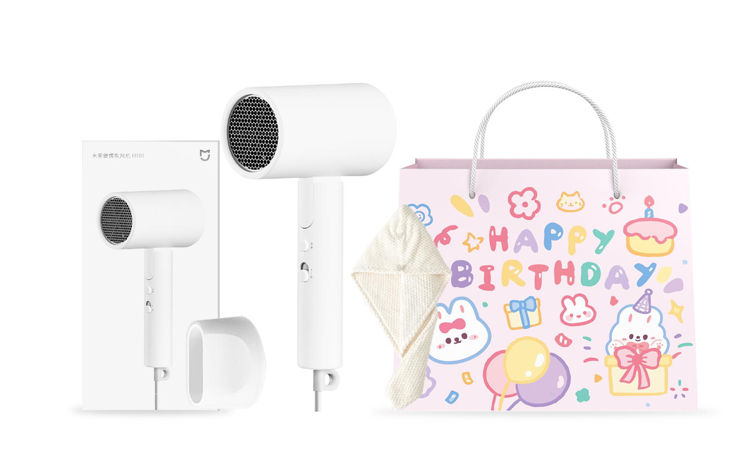 

Фен для волос Mi, H101 White Birthday Gift Box