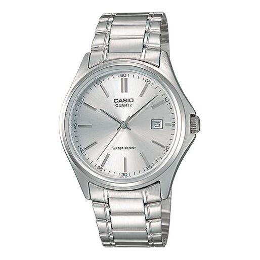 

Часы CASIO Waterproof Stainless Steel Strap Mens Silver Analog, цвет silver