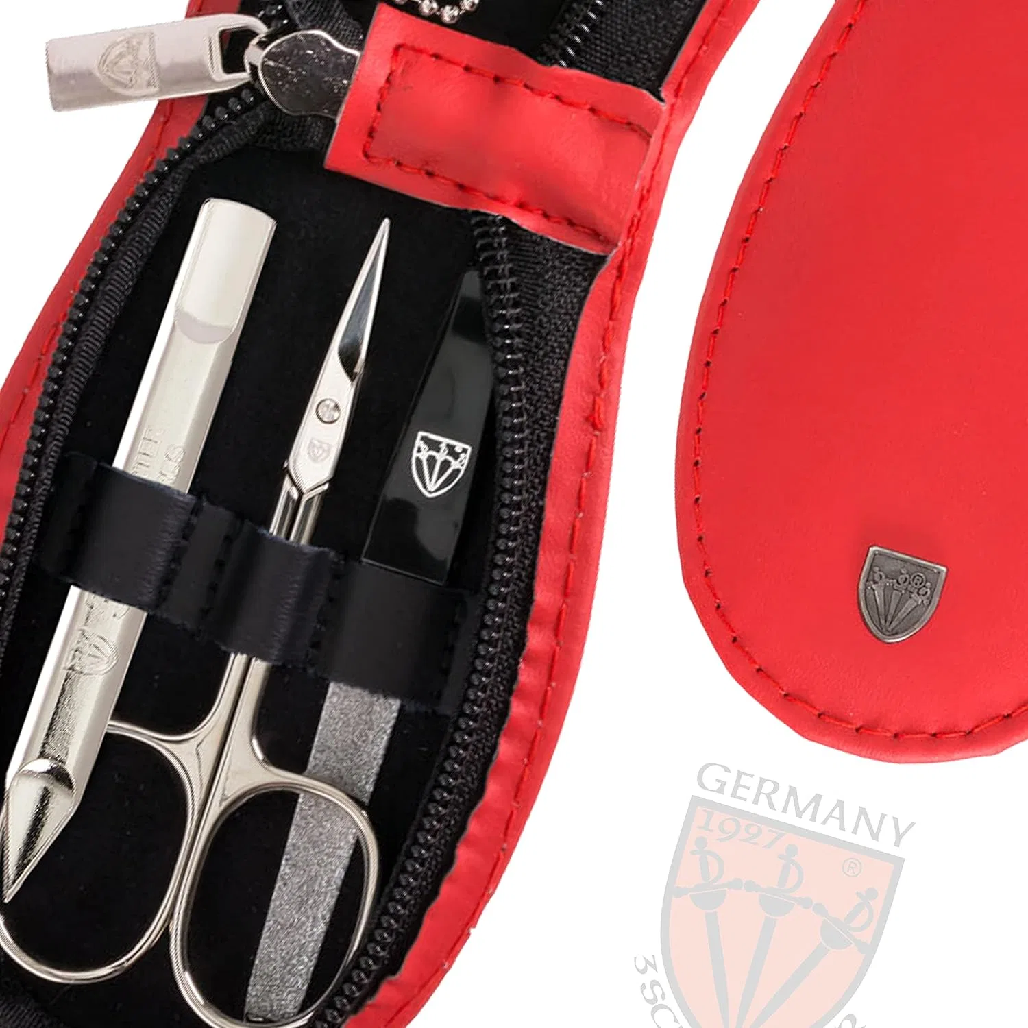Маникюрный набор «Olbia» из 6 предметов от DREI SCHWERTER ‎Drei Schwerter, Red - Genuine Leather — фото 4