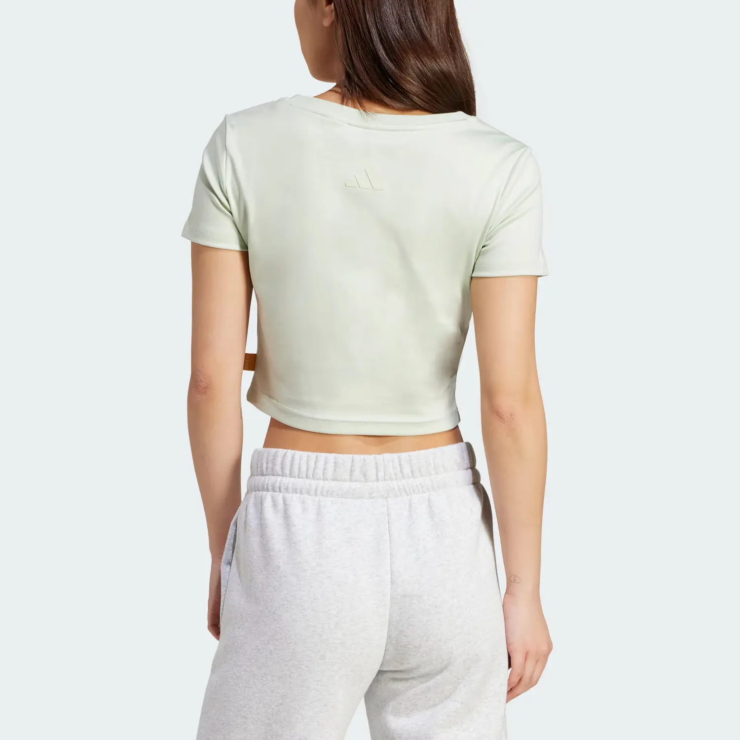 Adidas Кроп-топ SS25 футболка женская Linen Green — фото 4