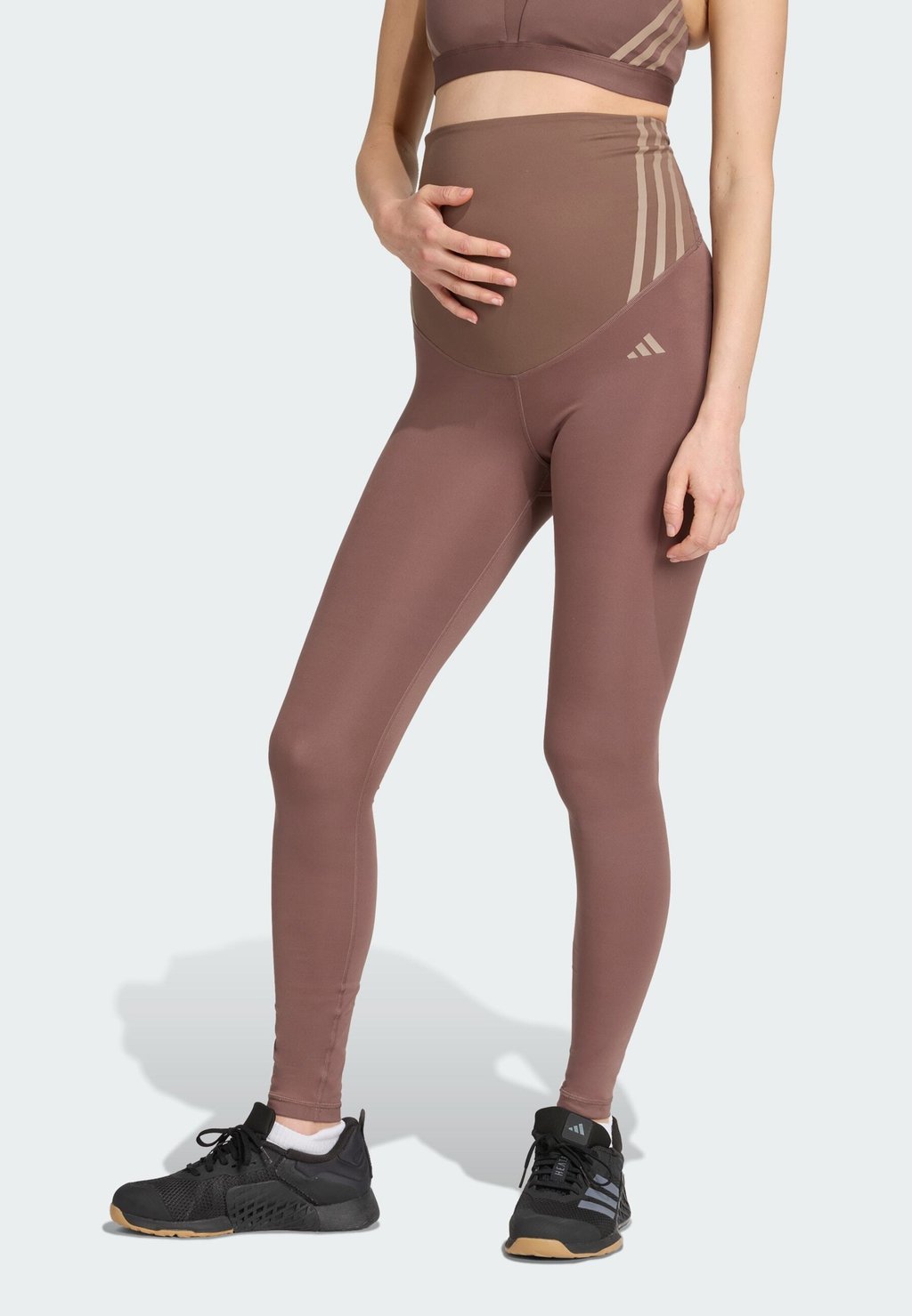 

Леггинсы OPTIME ESSENTIALS MATERNITY Adidas Performance, коричневый