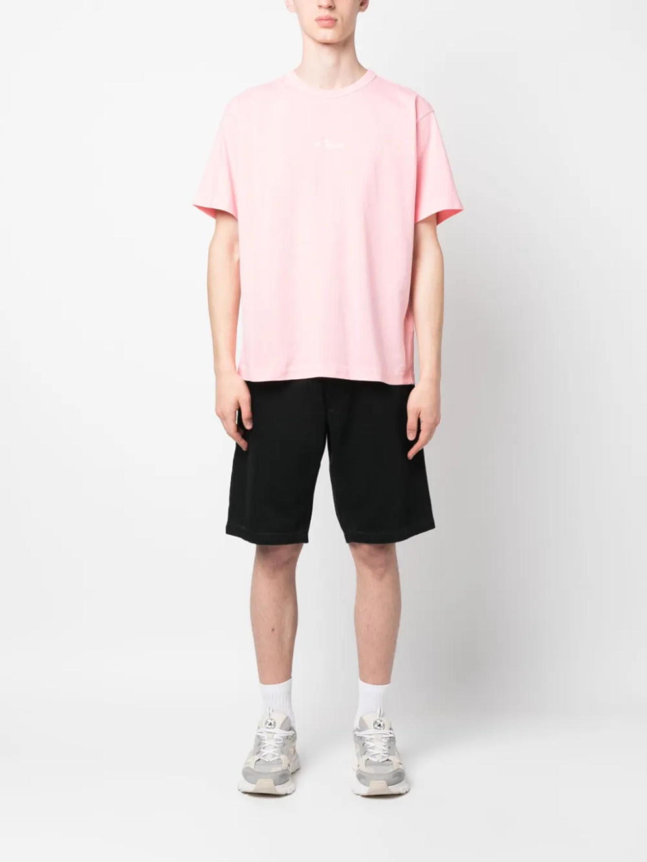 Stone Island футболка с вышитым логотипом, розовый — фото 2