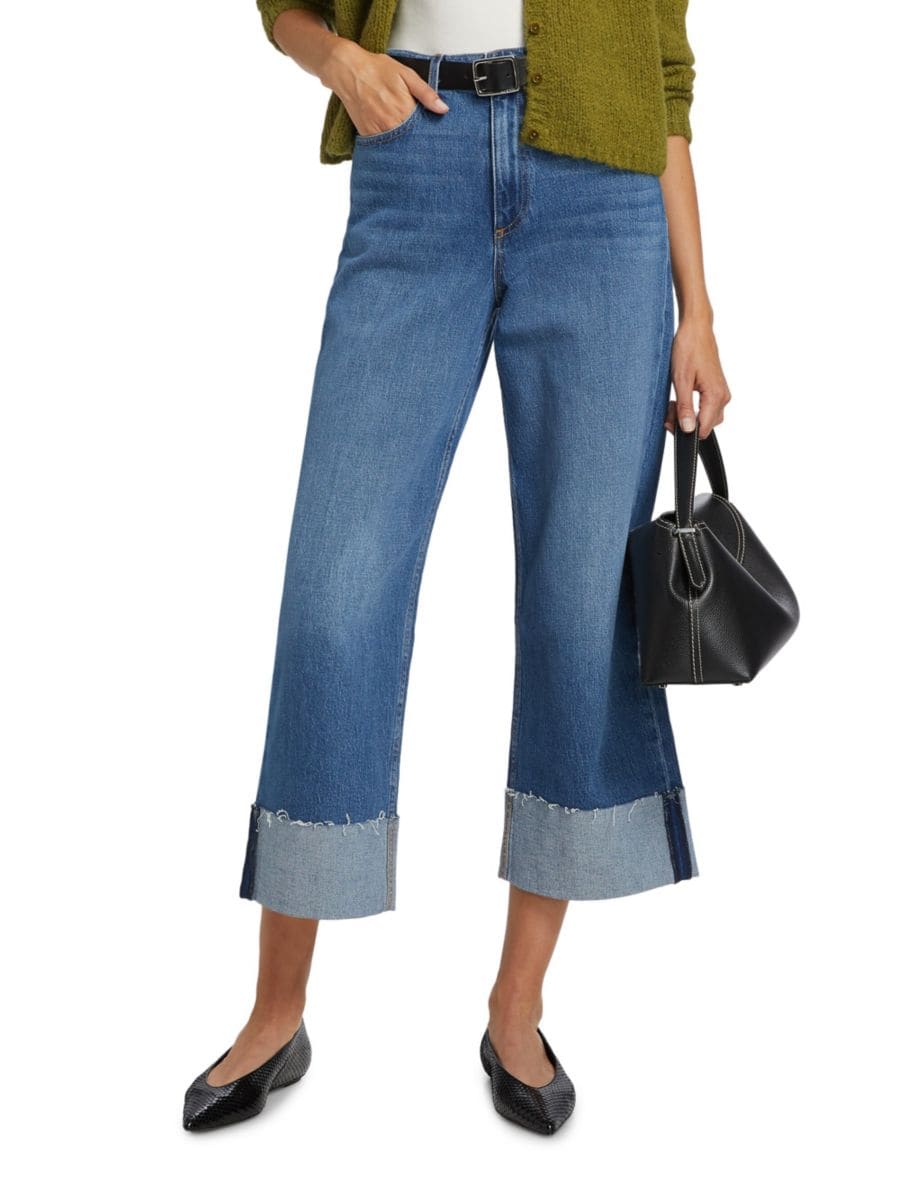 

Джинсы Andi с высокой талией и манжетами на щиколотке rag & bone, цвет Clover