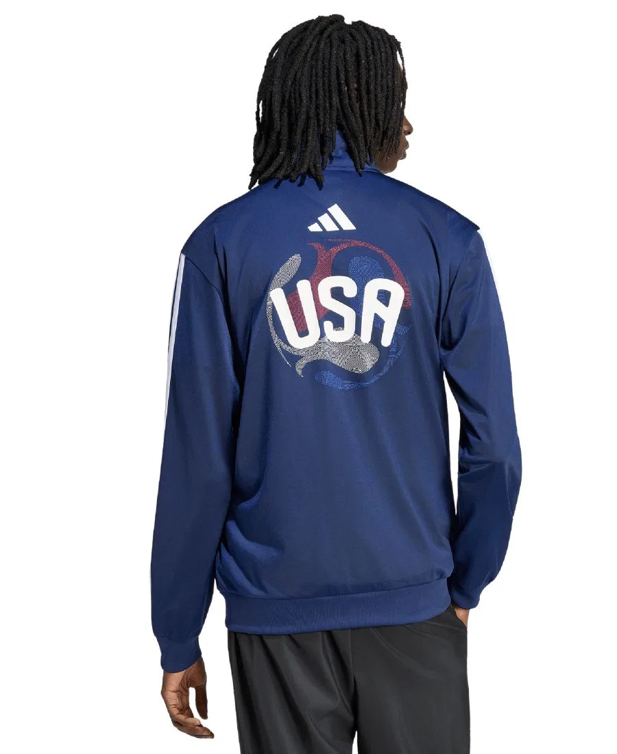 Мужская спортивная куртка сборной США на Чемпионат мира по футболу FIFA 2026 adidas, Blue — фото 3