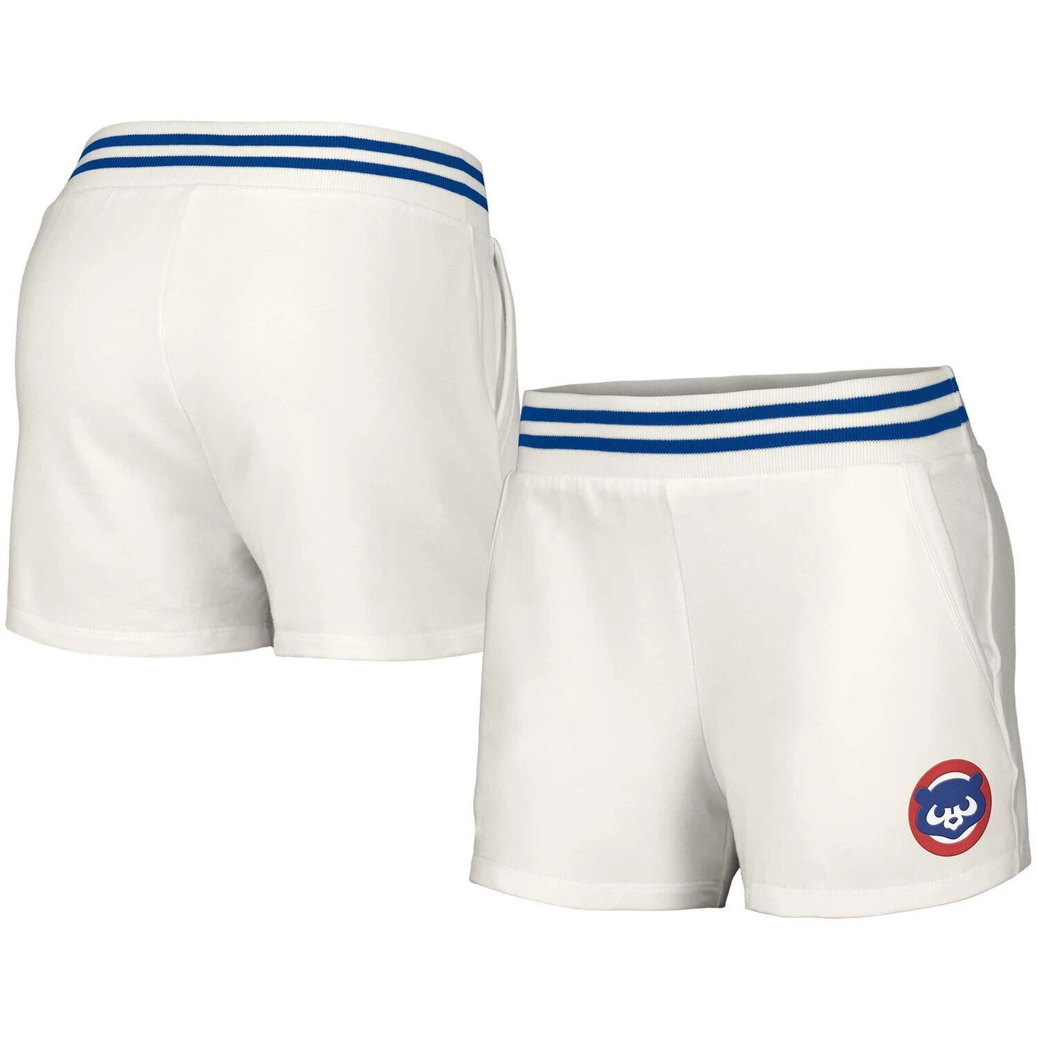 

Женские белые шорты с карманами в стиле Lusso Chicago Cubs Maeg Tri-Blend