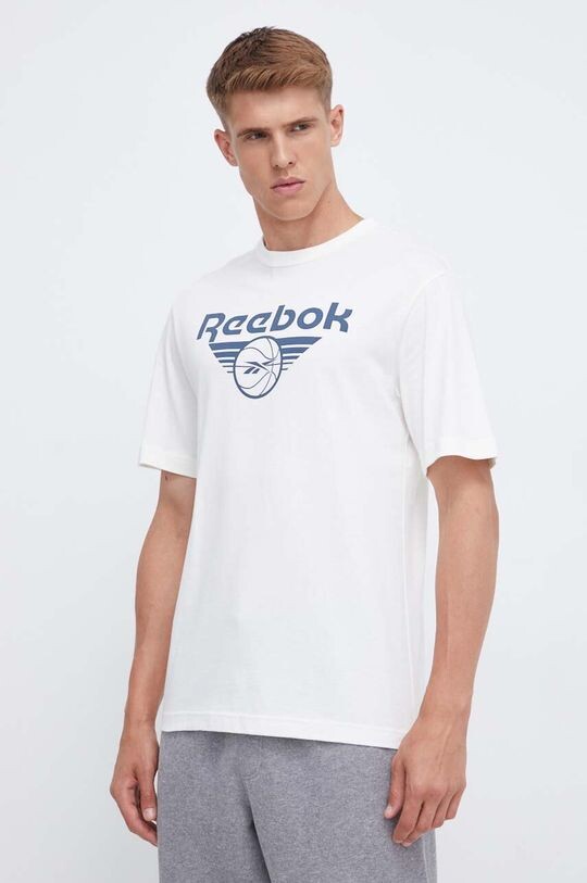 

Баскетбольная хлопковая футболка Reebok Classic, бежевый
