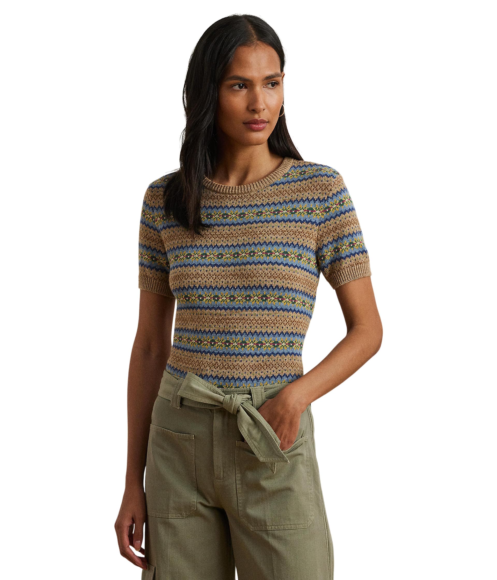 

Пуловер Lauren Ralph Lauren Petite Eyelah Short, разноцветный