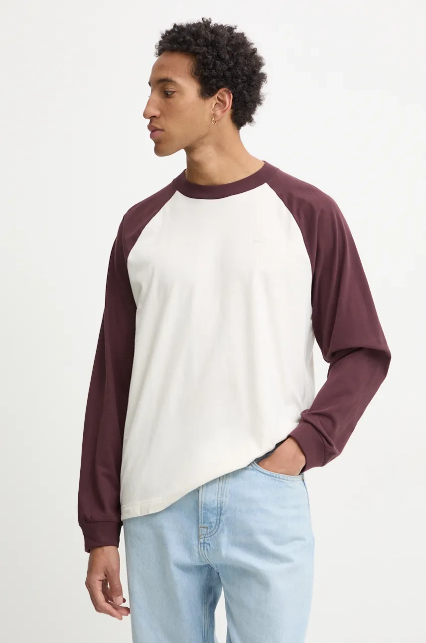 

Хлопковый топ с длинными рукавами Hollister Co., бежевый