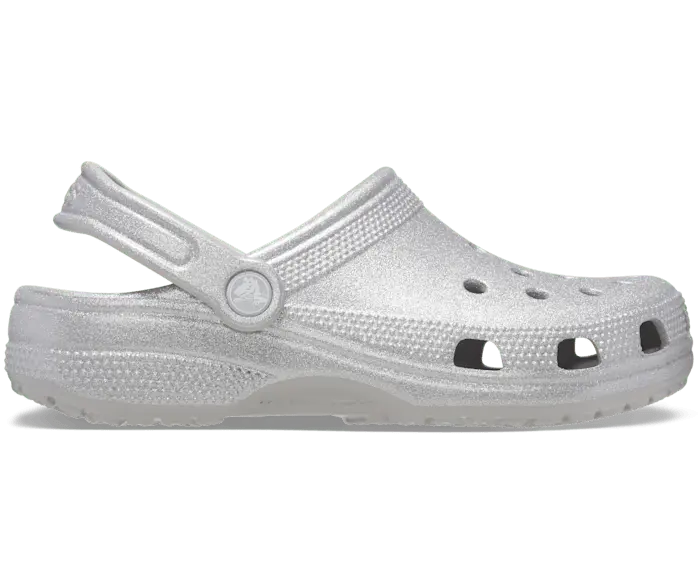 

Классические блестящие сабо Crocs мужские, цвет Silver Glitter