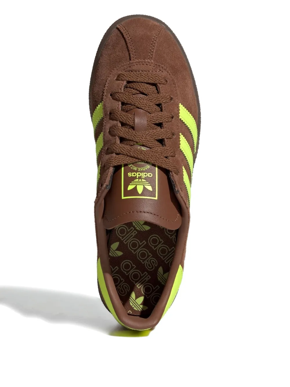 Полосатые кроссовки Adidas, коричневый — фото 3